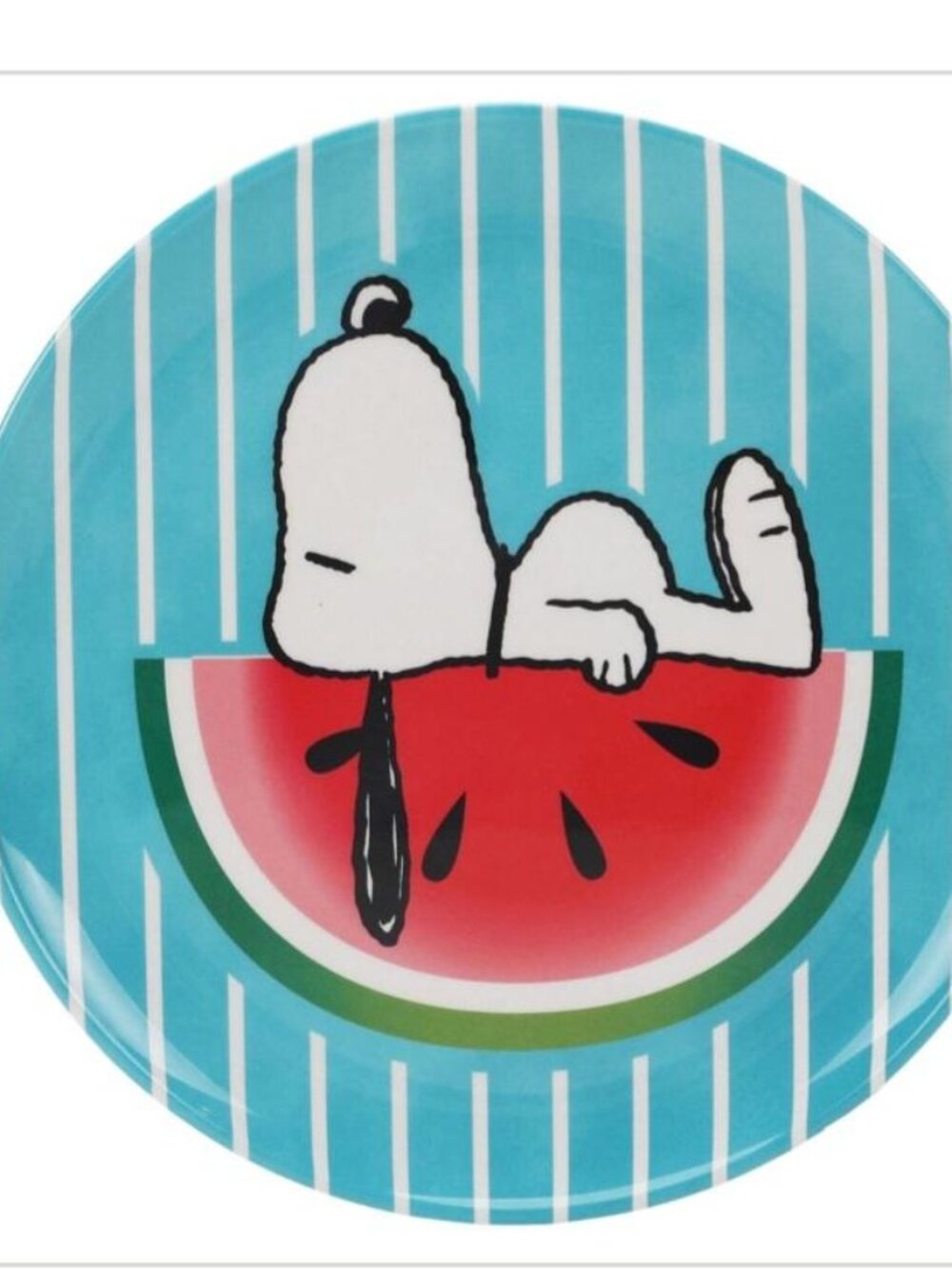 Snoopy Set of 4 Melamine Celebrate Summer Salad Plates NEW
